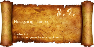 Weigang Imre névjegykártya